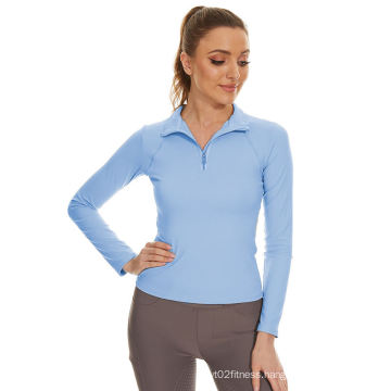 Blue Zip Baselayer Equestrian Competition Shirt